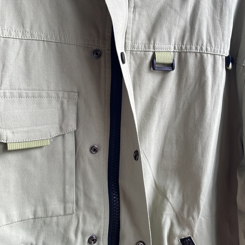 NWOT High School canvas mock neck multi pocket fully lined utility jacket - Picture 3 of 11